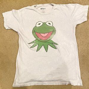 Vintage Kermit the Frog Vintage Muppets Cartoon Distessed T-Shirt
